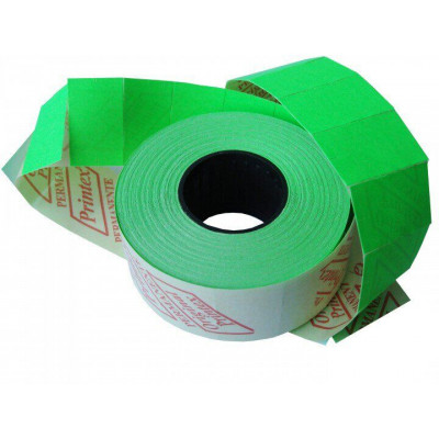 Етикет-стрічка 26x16 прямокутна зелена Printex